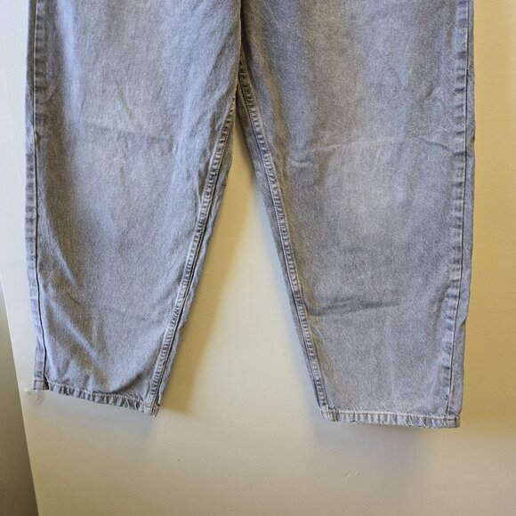 Bershka Gray High-Waist Baggy Skater Jeans For Women Size 32 - Picture 6 of 14